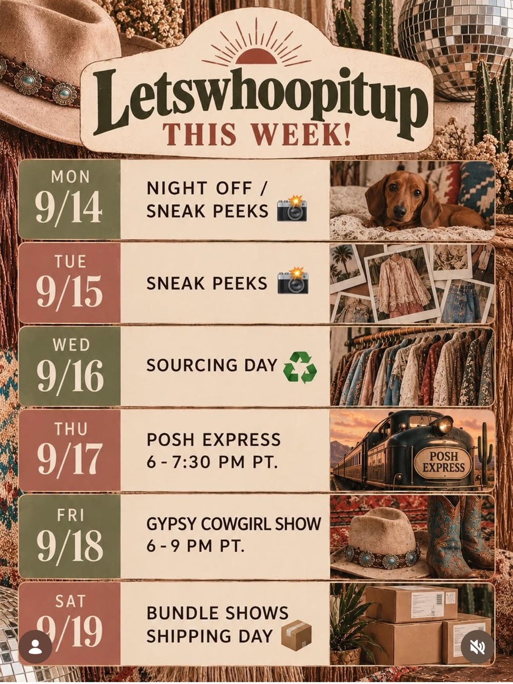 9/14-9/20 Live Show Schedule
